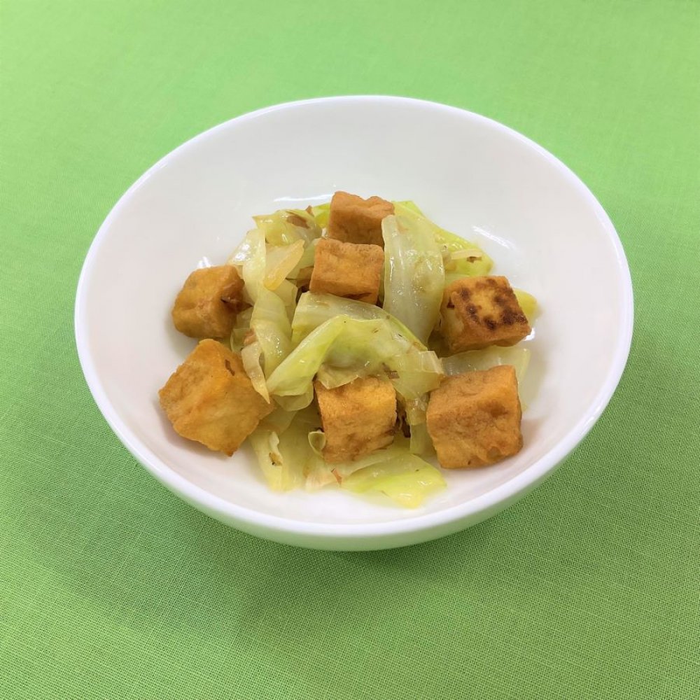 キャベツと厚揚げの温サラダ